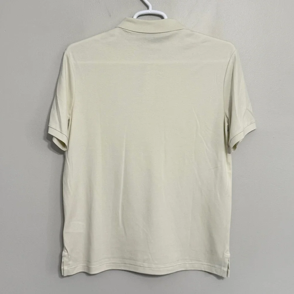 NEW Polo Ralph Lauren Mens Medium Cream Classic Fit Short Sleeve Polo Shirt